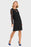 Joseph Ribkoff Style 193504 Black Sheer Sleeve Shrug Overlay Sheath Dress