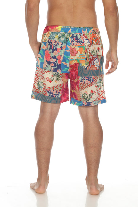 Johnny Was Men's Grace Printed Swim Trunk Boho Chic CSW7821-H NEW
