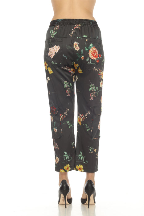 Johnny Was Houstein Kelly Silk Floral Cargo Pants Boho Chic C61322A7