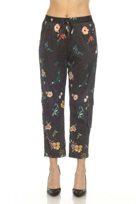 Johnny Was Houstein Kelly Silk Floral Cargo Pants Boho Chic C61322A7
