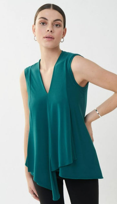 Joseph Ribkoff Layered Sleeveless Asymmetric Hem Tunic Top 161060 NEW