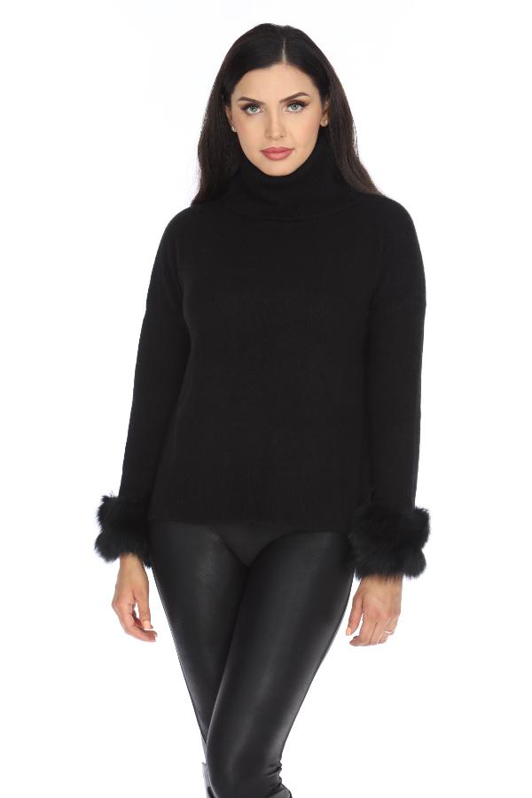 Alashan Women's Cotton Cashmere Vacay Crew Neck Sweater - Aegean main image 1