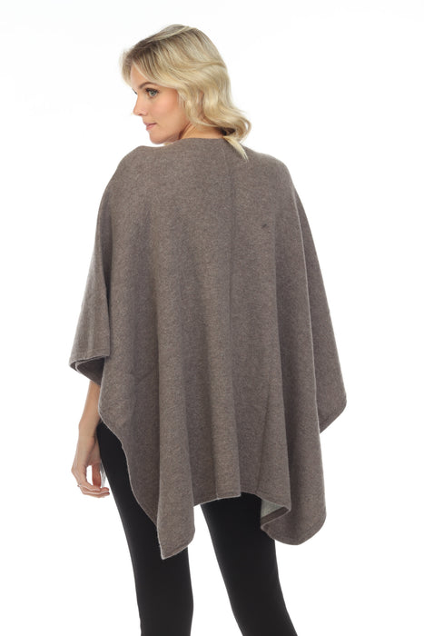 Alashan Luxe 100% Cashmere All Wrapped Up Reversible Ruana Cover-Up LXF934