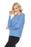Alison Sheri Blue Button Detail Cashmere Knit Sweater Top A40156 NEW