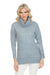 Alison Sheri Style A40190 Blue Cowl Neck Long Sleeve Knitted Sweater Top