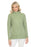 Alison Sheri Style A40128 Sage Green Turtleneck Long Sleeve Cable-Knit Sweater Top