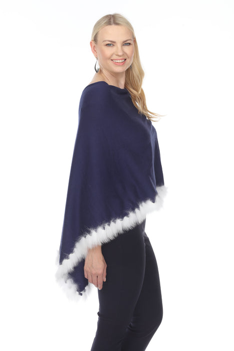 Caroline Grace by Alashan Cotton Cashmere Flutter Fox Topper Poncho LSC9348 NEW