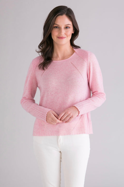 Claudia Nichole by Alashan Style L2021 100% Cashmere Fine Line Envelope Pullover Sweater