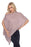Claudia Nichole by Alashan Style LSS9335 Beach Wood Silk Cashmere Cold Shoulder Topper Poncho