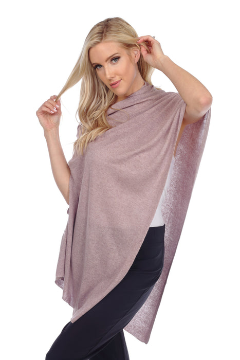 Claudia Nichole by Alashan Silk Cashmere Cold Shoulder Topper Poncho LSS9335 NEW