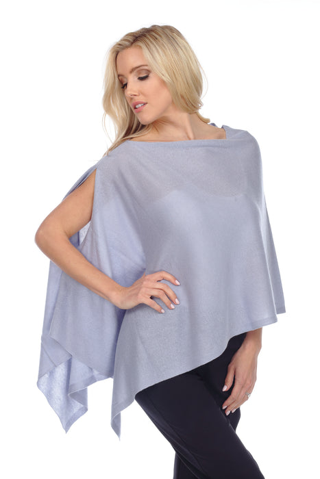 Claudia Nichole by Alashan Silk Cashmere Cold Shoulder Topper Poncho LSS9335 NEW