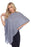 Claudia Nichole by Alashan Style LSS9335 Pewter Silk Cashmere Cold Shoulder Topper Poncho