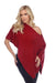 Claudia Nichole by Alashan Style LSC1501 Raspberry Cotton Cashmere Trade Wind Dress Topper Poncho