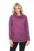 Elena Wang Style EW29063 Deep Orchid Purple Cowl Neck Knitted Long Sleeve Sweater Top