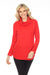 Elena Wang Style EW29063 Red Cowl Neck Knitted Long Sleeve Sweater Top