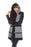 Frank Lyman Design Style 213524 Black/Silver/White Hooded Knit Throwover Cardigan
