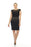 Joseph Ribkoff Style 224077 Black Embellished Boat Neck Cap Sleeve Sheath Dress