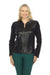 Joseph Ribkoff Style 223217 Black Faux Leather Zip-Up Long Sleeve Jacket