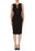 Joseph Ribkoff Style 181035 Black Goldtone Detail Sleeveless Sheath Dress