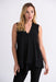 Joseph Ribkoff Style 161060 Black Layered Sleeveless Asymmetric Hem Tunic Top