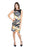 Joseph Ribkoff Style 172717 Black/Multi Floral Striped Sleeveless Sheath Dress