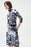 Joseph Ribkoff Black/Multi Mixed Print Turtleneck 3/4 Sleeve Shift Dress 224225 NEW