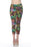 Joseph Ribkoff Style 222176 Black/Multi Tropical Print Crisscross Cutout Capri Pants