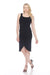 Joseph Ribkoff Style 212265 Black Scoop Neck Ring Accent Tulip Hem Tank Dress