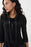 Joseph Ribkoff Black Taffeta Trim Zip Detail 3/4 Sleeve T-Shirt Dress 223142 NEW