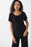 Joseph Ribkoff Style 222904 Black Textured Knit Round Neck Short Sleeve Top
