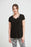 Joseph Ribkoff Style 213338 Black V-Neck Cutout Short Sleeve T-Shirt