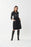 Joseph Ribkoff Style 223232 Black/Vanilla/Grey Plaid Reverse Collar 3/4 Sleeve Dress