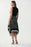 Joseph Ribkoff Black/Vanilla Polka Dot Handkerchief A-Line Midi Dress 221360 NEW