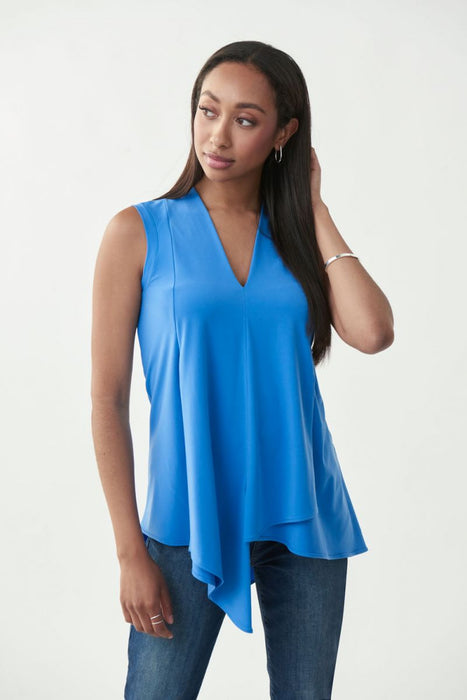 Joseph Ribkoff Layered Sleeveless Asymmetric Hem Tunic Top 161060 NEW