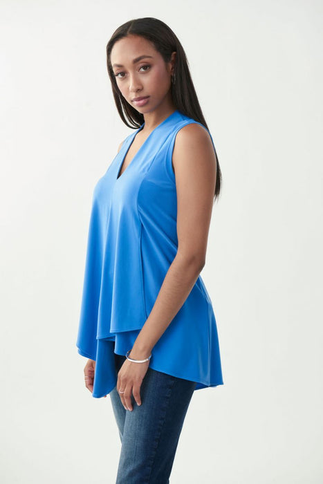Joseph Ribkoff Layered Sleeveless Asymmetric Hem Tunic Top 161060 NEW