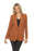 Joseph Ribkoff Style 223279 Brick Orange Long Sleeve Woven Blazer Jacket