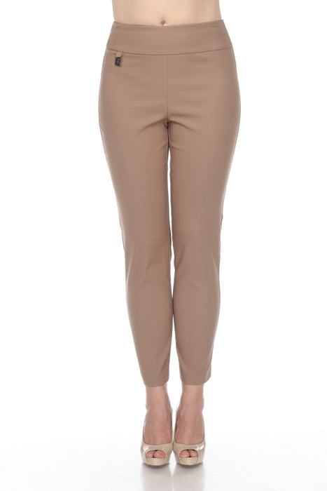 Joseph Ribkoff Style 201483 Cacao Straight Leg Slip-On Cropped Pants