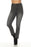 Joseph Ribkoff Style 224953 Charcoal Grey Rhinestone Trim Straight Ankle Jeans