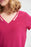 Joseph Ribkoff V-Neck Cutout Short Sleeve T-Shirt 213338 NEW
