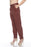 Joseph Ribkoff Espresso Belted Pleated Front Ankle Tab Tapered Pants 222117 NEW