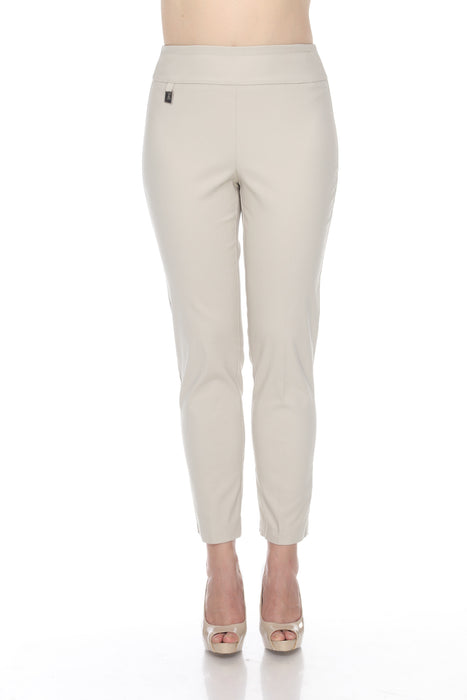 Joseph Ribkoff Style 201483 Light Beige Straight Leg Slip-On Cropped Pants