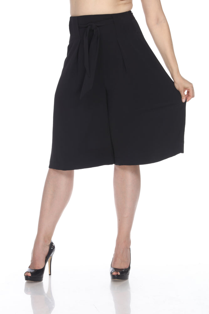 Joseph Ribkoff Style 222243 Midnight Blue Belted Side Zip Culottes