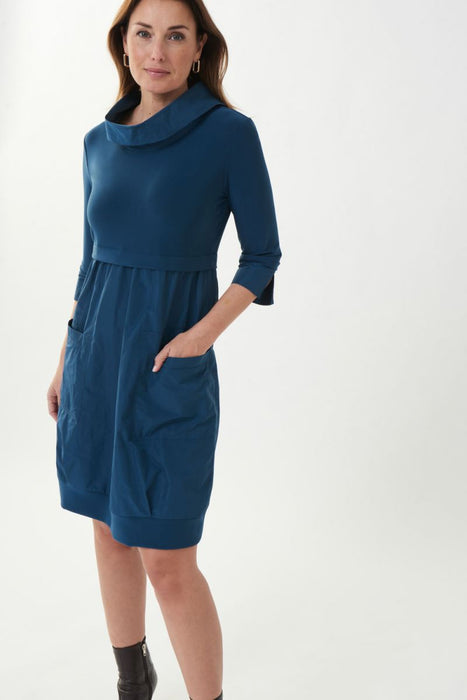 Joseph Ribkoff Cowl Neck 3/4 Sleeve Tiered Dress 173444 NEW