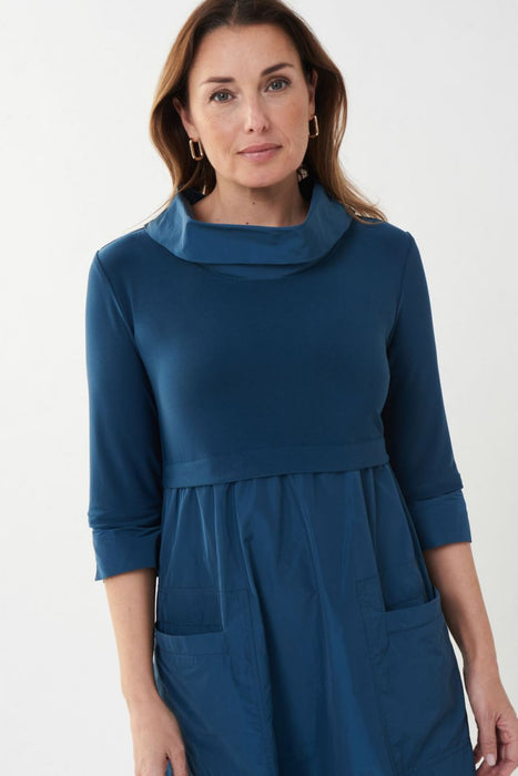 Joseph Ribkoff Cowl Neck 3/4 Sleeve Tiered Dress 173444 NEW