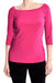 Joseph Ribkoff Style 173111 Pink Orchid Boat Neckline 3/4 Sleeves Top