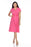 Joseph Ribkoff Style 222215 Raspberry Sorbet Button-Down Short Sleeve Shirt Dress