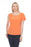 Joseph Ribkoff Style 211204 Tangerine Scoop Neck One Shoulder Sleeve Top