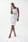 Joseph Ribkoff Style 222106 Vanilla/Brown Abstract Print Belted Sleeveless Sheath Dress
