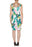 Joseph Ribkoff White/Multi Tropical Print Strappy Sleeveless Sheath Dress 182749 NEW