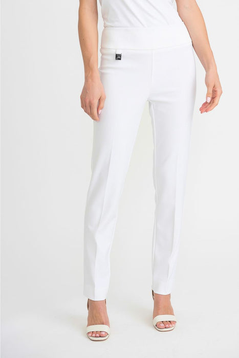 Joseph Ribkoff Style 144092 White Pull On Tapered Ankle Pants